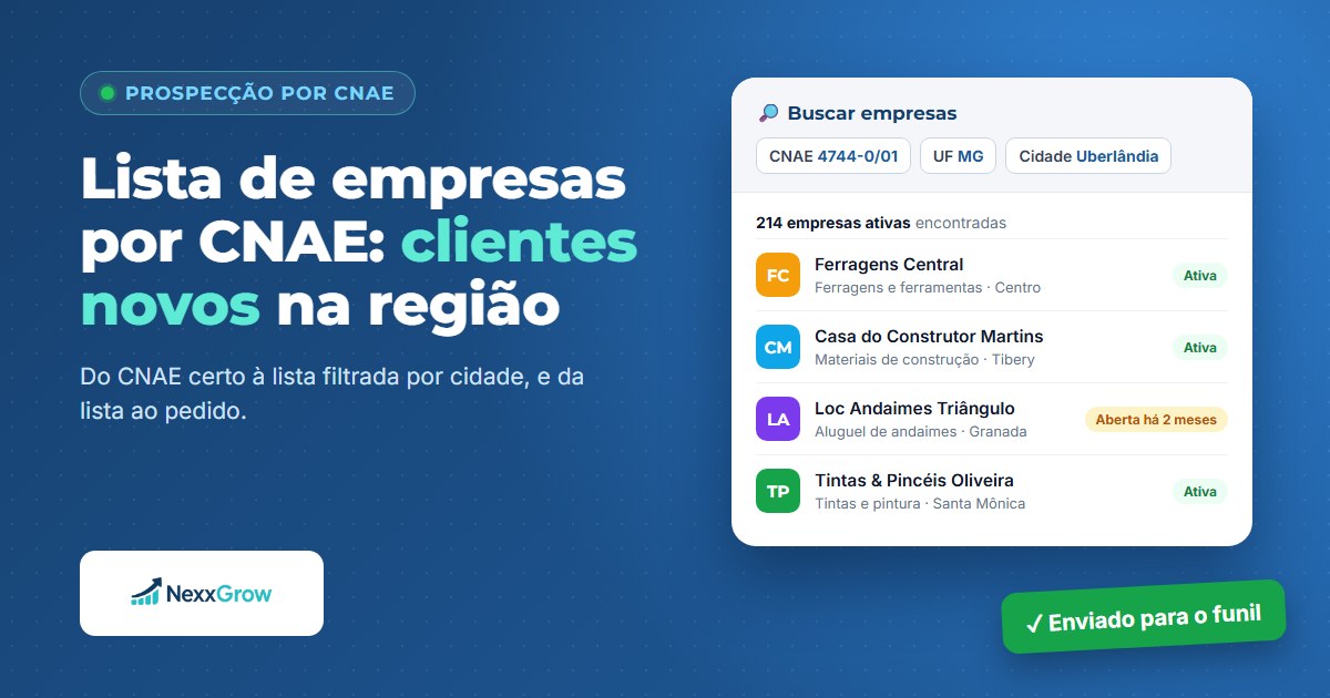 Como buscar empresas por CNAE e achar clientes novos